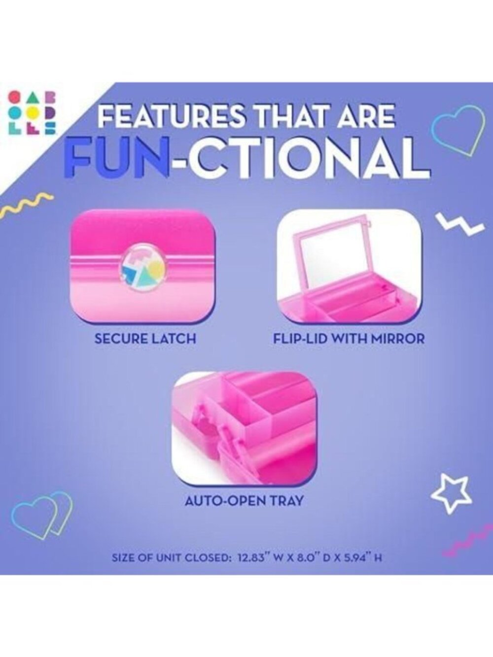 Caboodles on-the-Go Girl Storage - Lilac Over Cobalt Blue - Picture 6 of 7